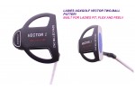AGXGOLF VECTOR SERIES "TWO-BALL PUTTER": LADIES RIGHT HAND: AVAILABLE IN PETITE, REGULAR AND TALL